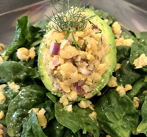 Avocado and Chickpea Mash Salad