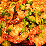 Roasted Chipotle Prawns with Avocado