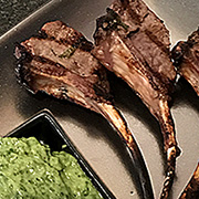 Grilled Rack of Lamb with Avocado Chimichurri