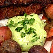 Seared Steak with Herbed Avocado